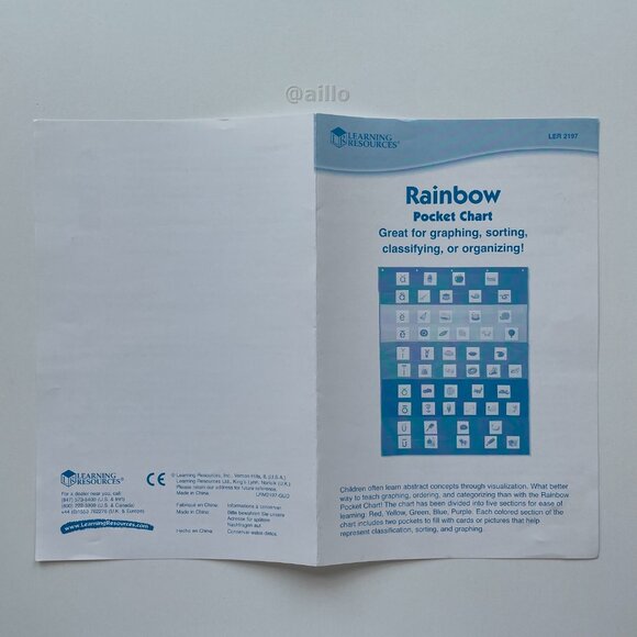 Learning Resources Rainbow Pocket Chart - Picture 10 of 14